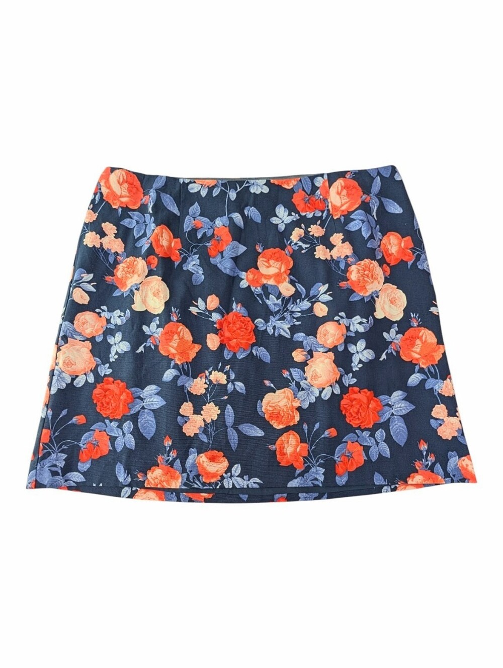 NWT Talbots Navy Floral A-Line Skirt Plus Sz 20W Spring Career Corporate Brunch